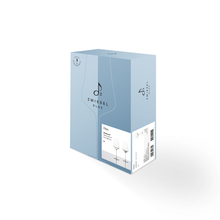 Zwiesel Glas Duo Weißweinglas 38,1 Cl mit Mousseurpunkt in Geschenkverpackung – 2 Stück