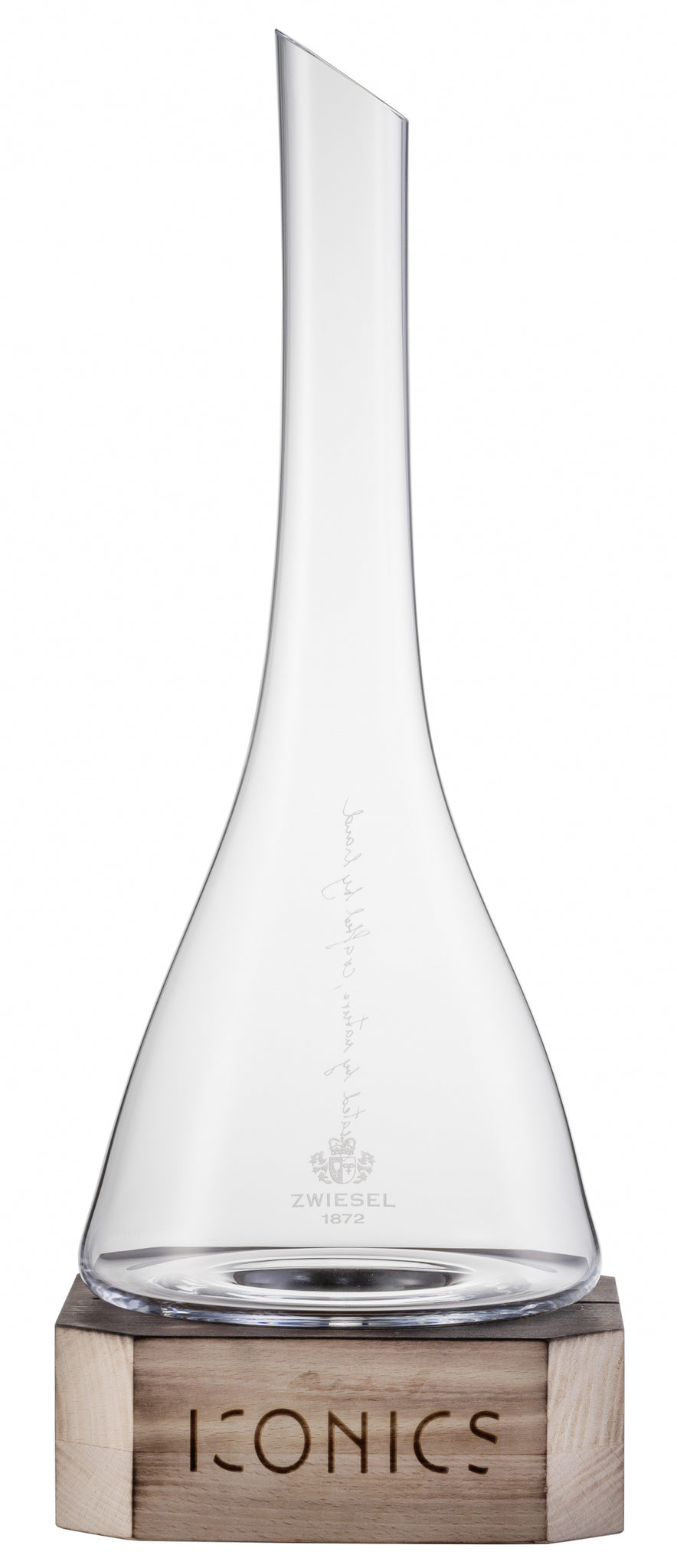 Zwiesel Glas Iconics Dekantierkaraffe 75 Cl mit Holzfuß
