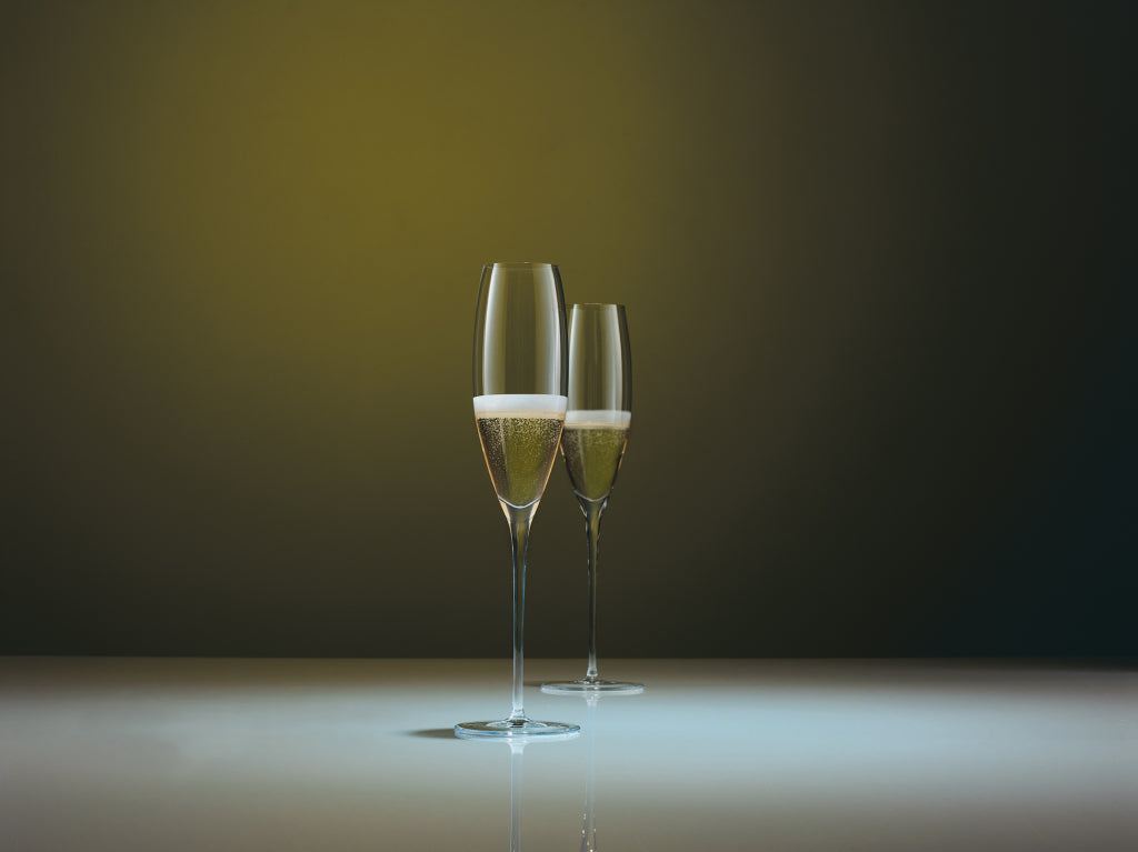 Zwiesel Glas Vinody Champagnerglas 21,4 Cl mit Moussierpunkt – 6 Stück