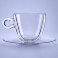 Luigi Bormioli Thermic Glass Kaffeeglas 30 cl mit Edelstahlschale – 2 Stück