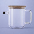 Luigi Bormioli Thermic Glass Teekanne 1L Anti-Tropf mit Bambusdeckel