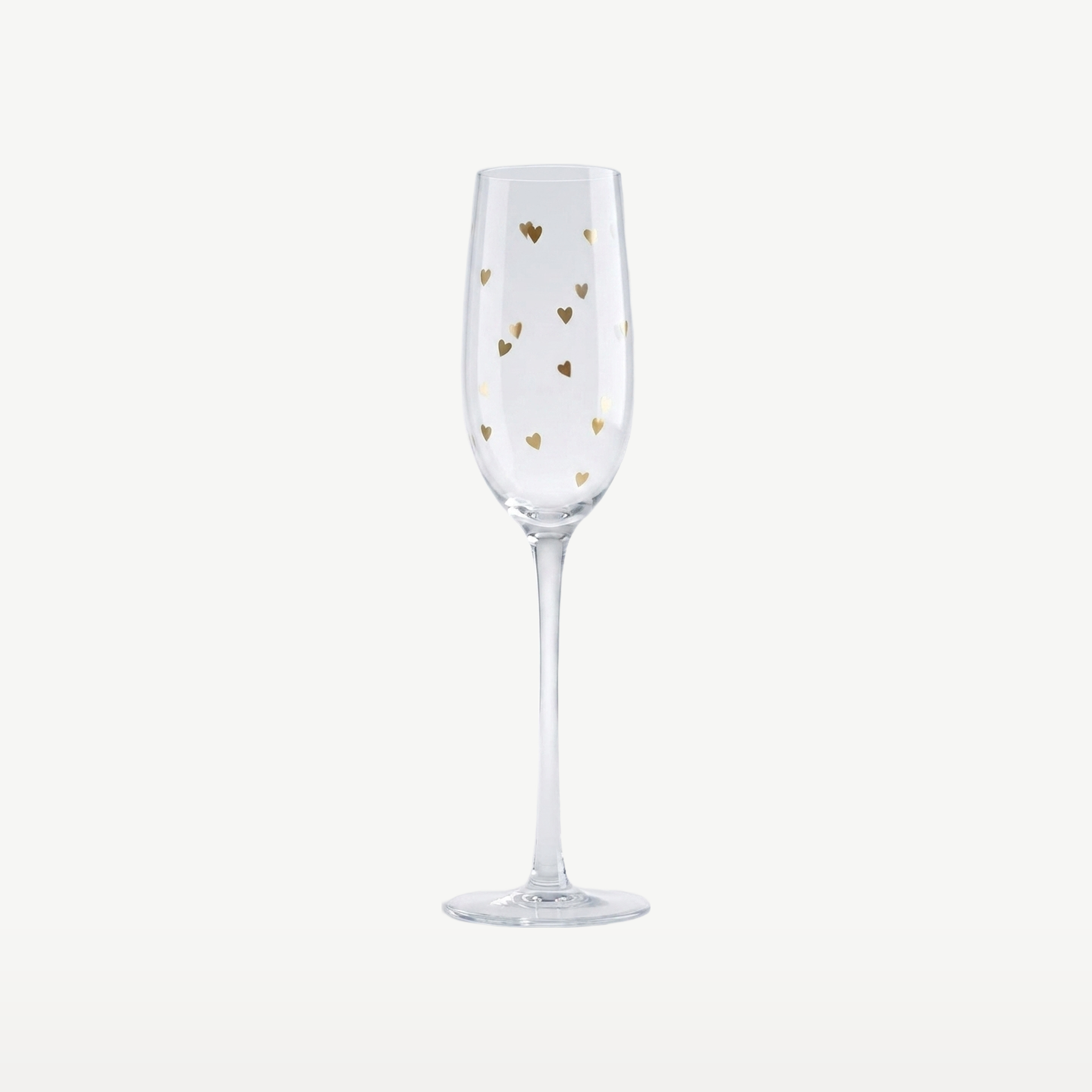 J-Line Champagneglas 22 Cl Hart Transparant/Goud - Glazen.nl