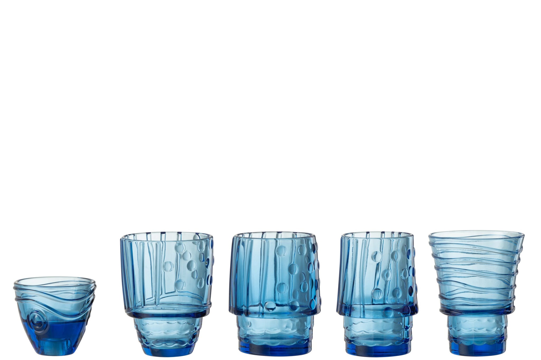 J-Line Fisch-Coupéglas Hoch Blau