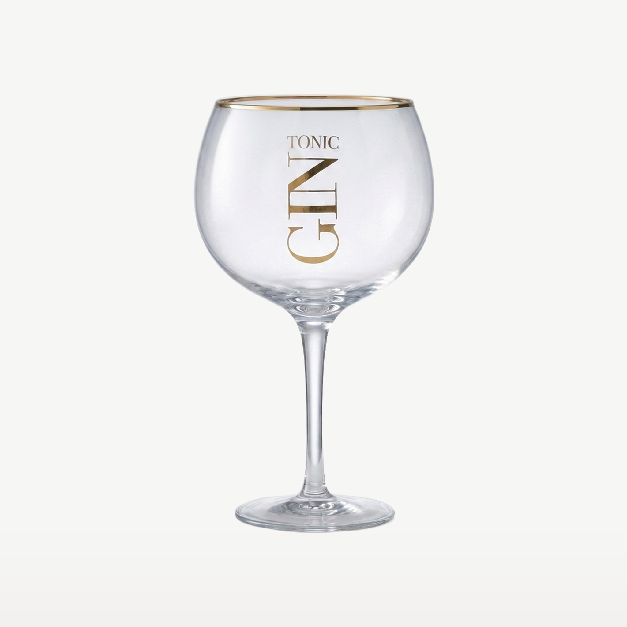 J-Line Gin Tonic Glas 88 Cl Transparant/Goud - Glazen.nl