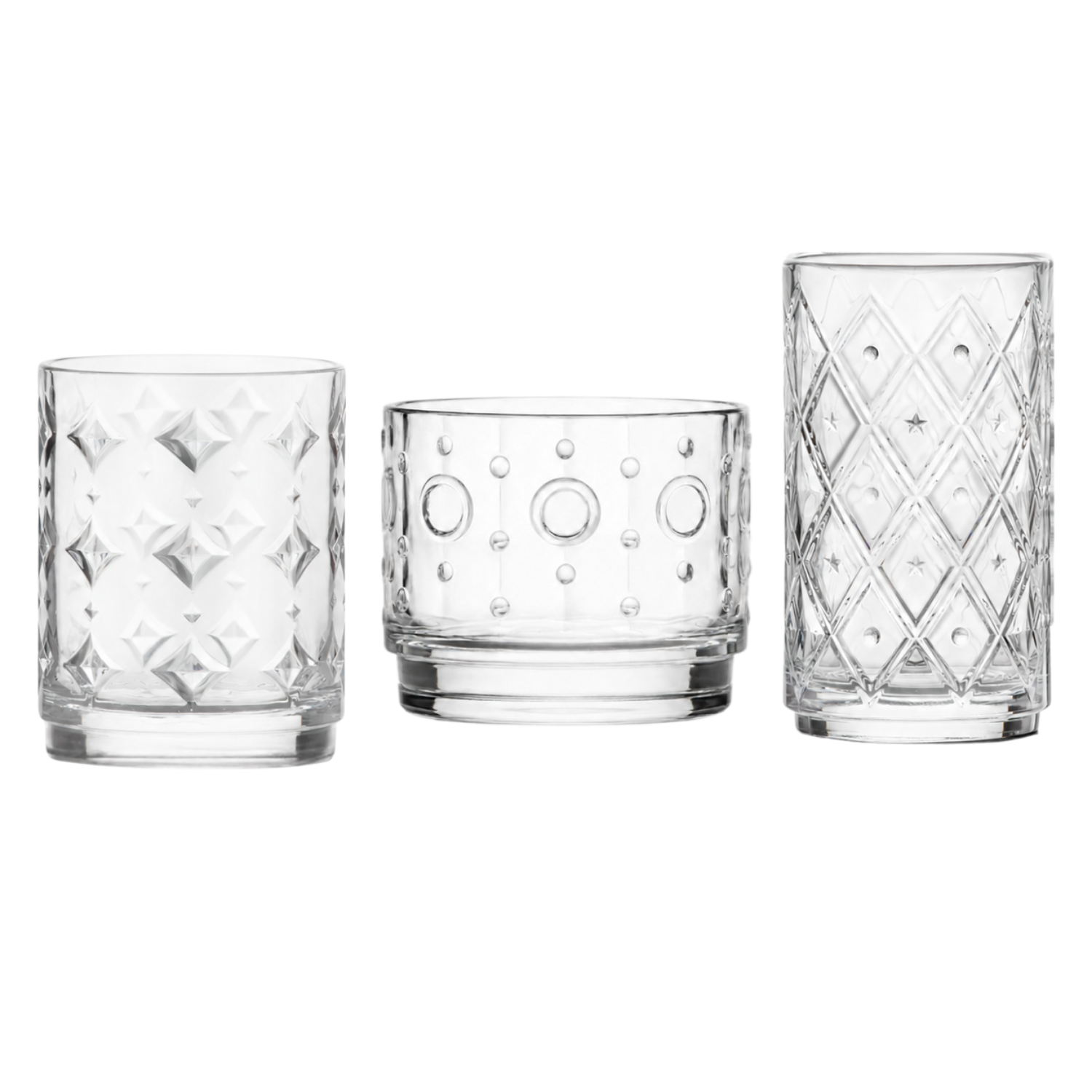 RCR Circus Becherglas-Set mit 3 Gläsern