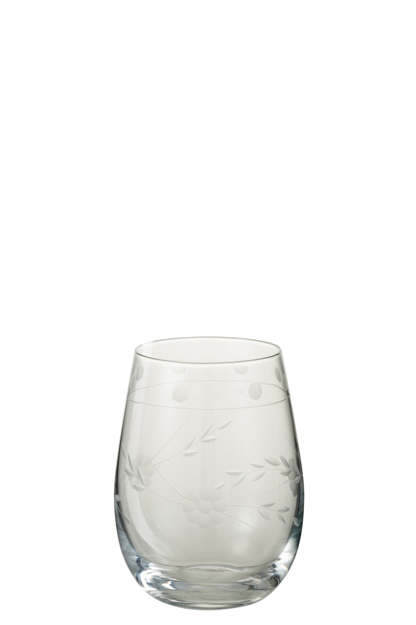 J-Line Wasserglas Graviert Transparent