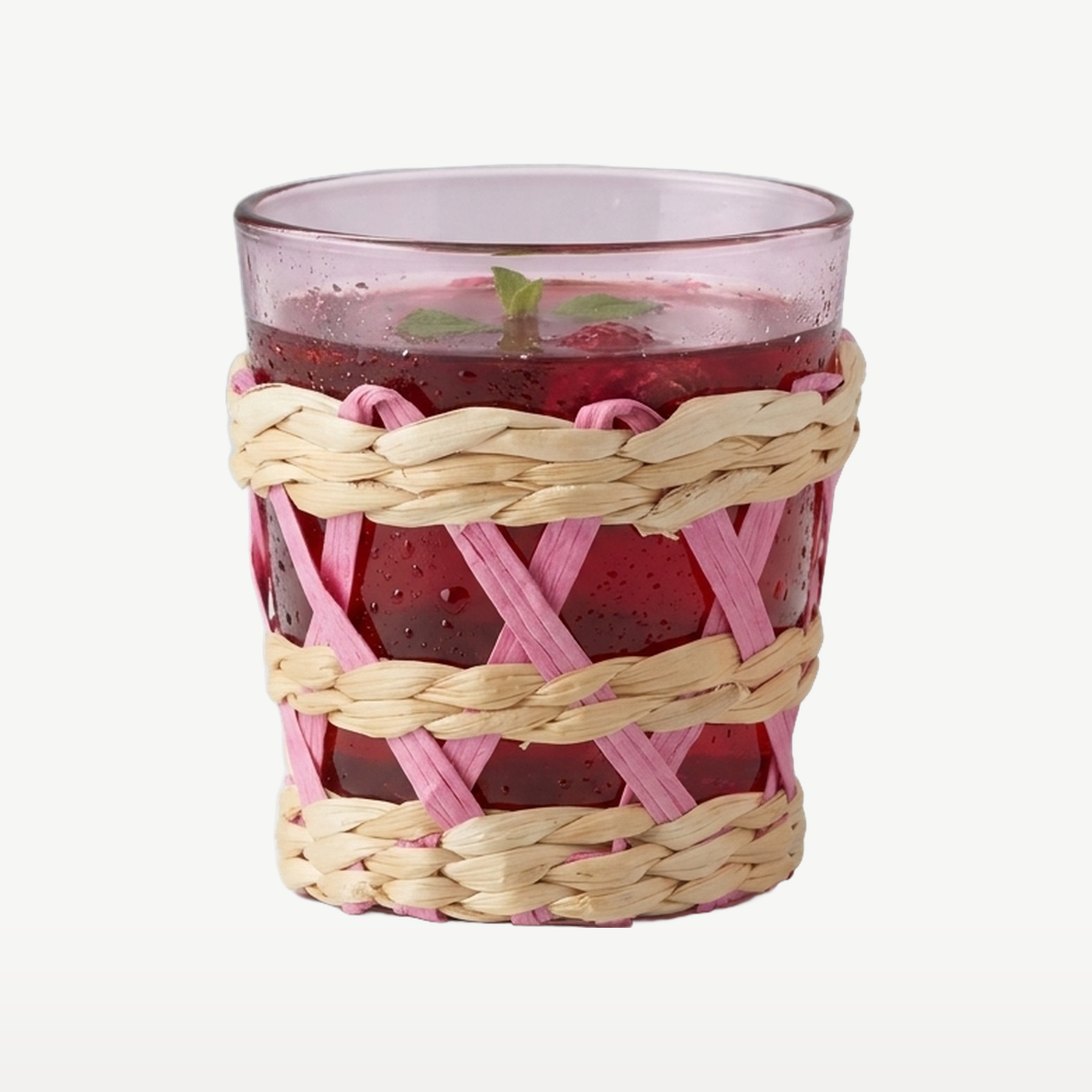 J-Line Waterglas 18,5 Cl Gevlochten Klein Assorti - 4 Stuks - Glazen.nl