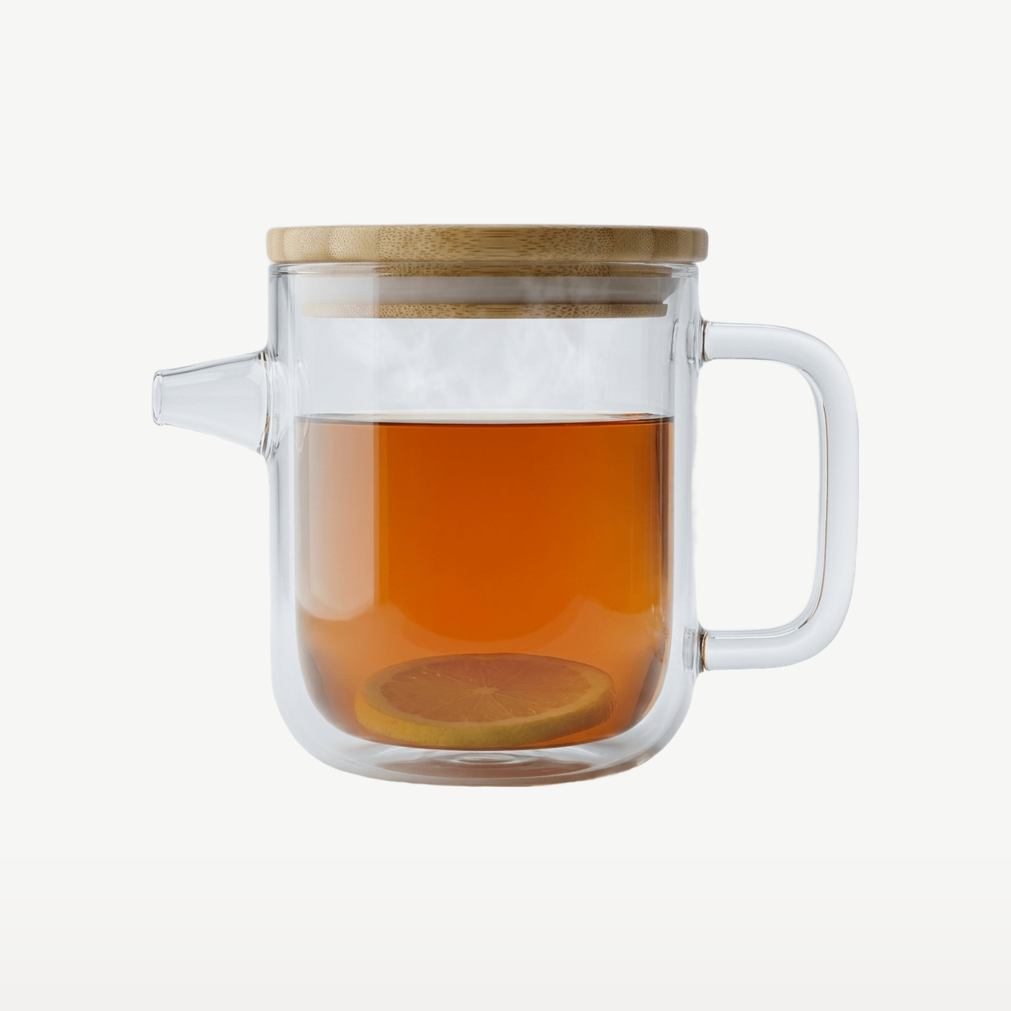 Luigi Bormioli Thermic Glass Theepot 1L Anti-Drip Met Bamboe Deksel - Glazen.nl