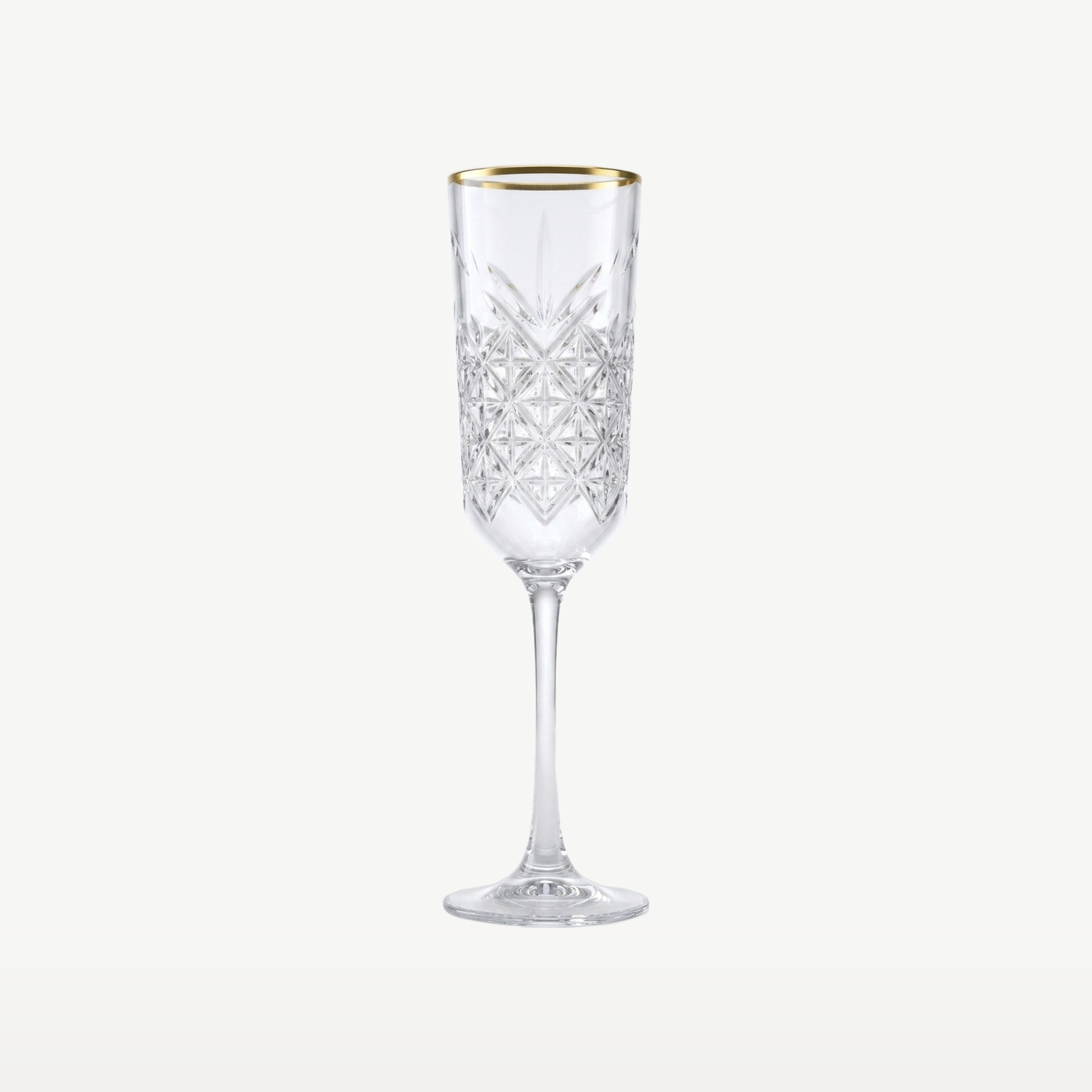 Pasabahce Timeless Champagneglas / Flute 17,5 Cl Gouden Rand - 4 Stuks - Glazen.nl