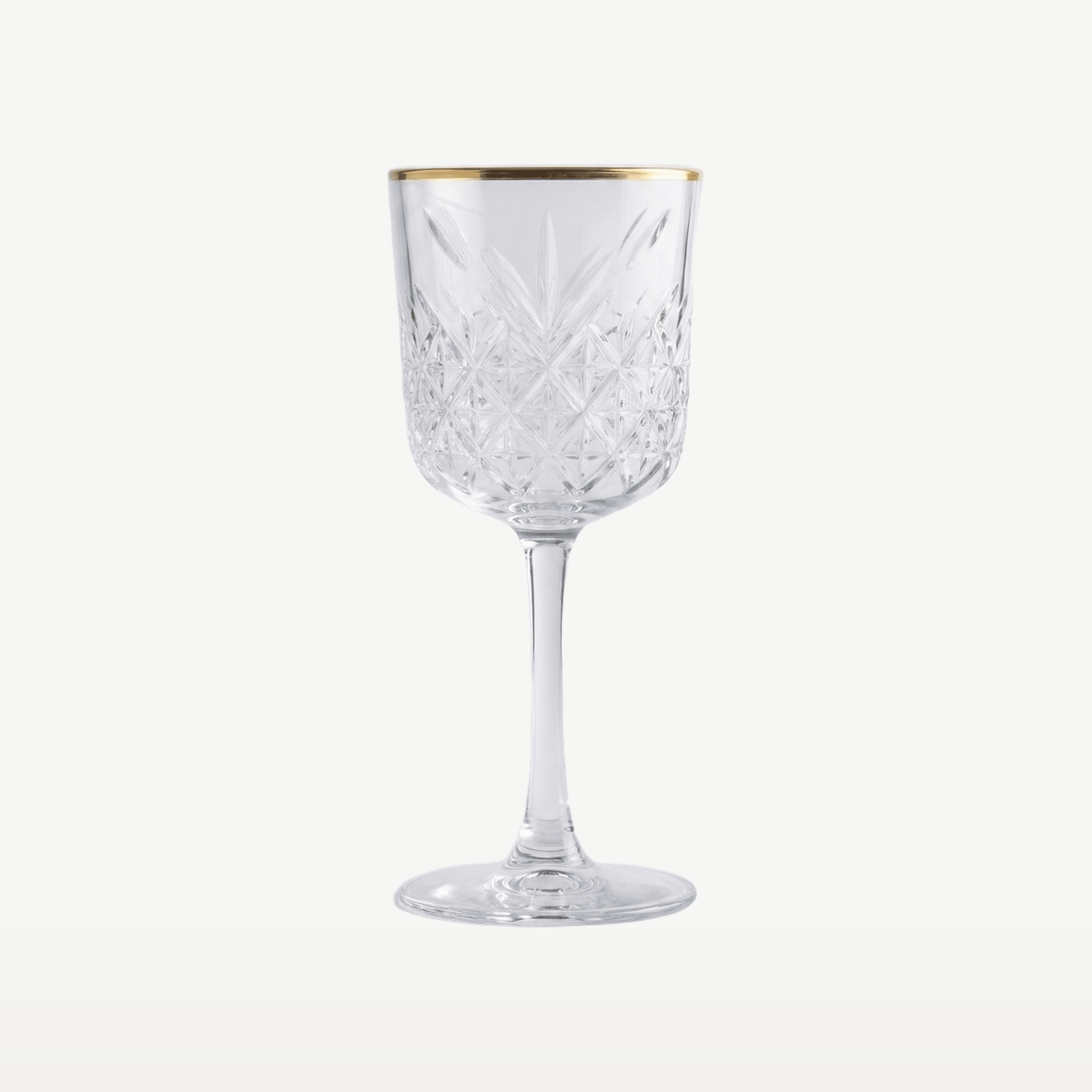 Pasabahce Timeless Wijnglas 33 Gouden Rand - 4 Stuks - Glazen.nl