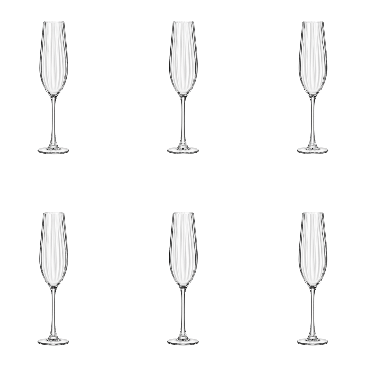 Nuform Optic Sektflöte 26 cl – 6 Stück