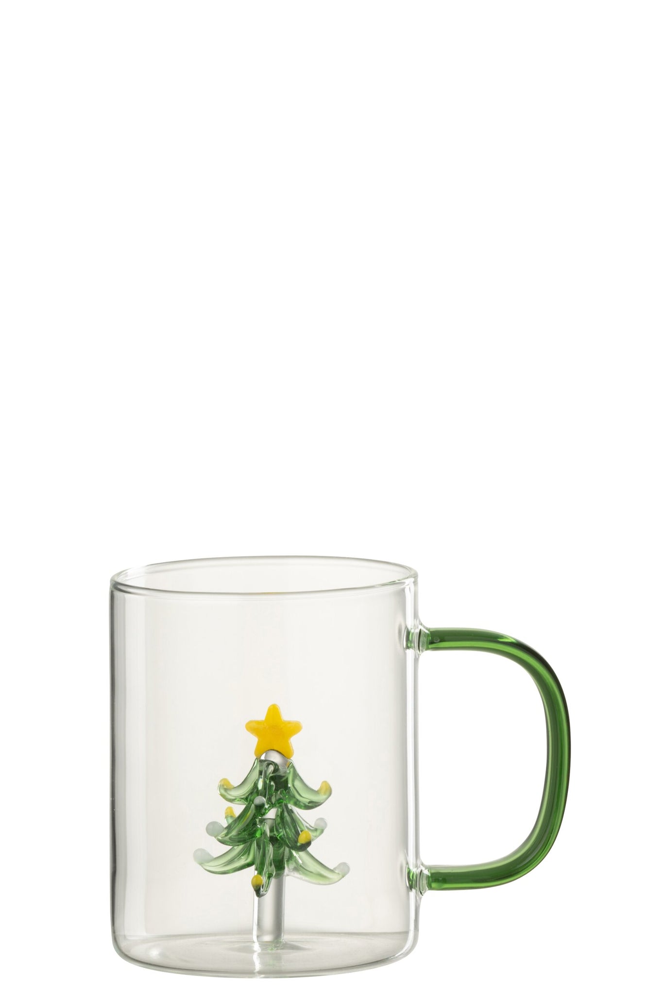 J-Line Wasserglas 42 Cl Weihnachtsbaum Transparent/Sortiert