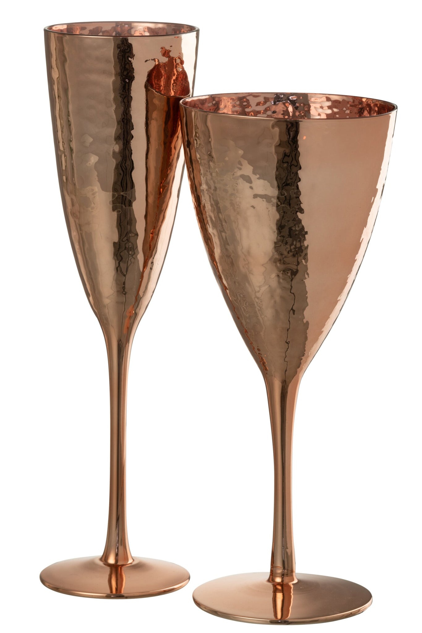 J-Line Champagne Glass Mirror Copper-Colored