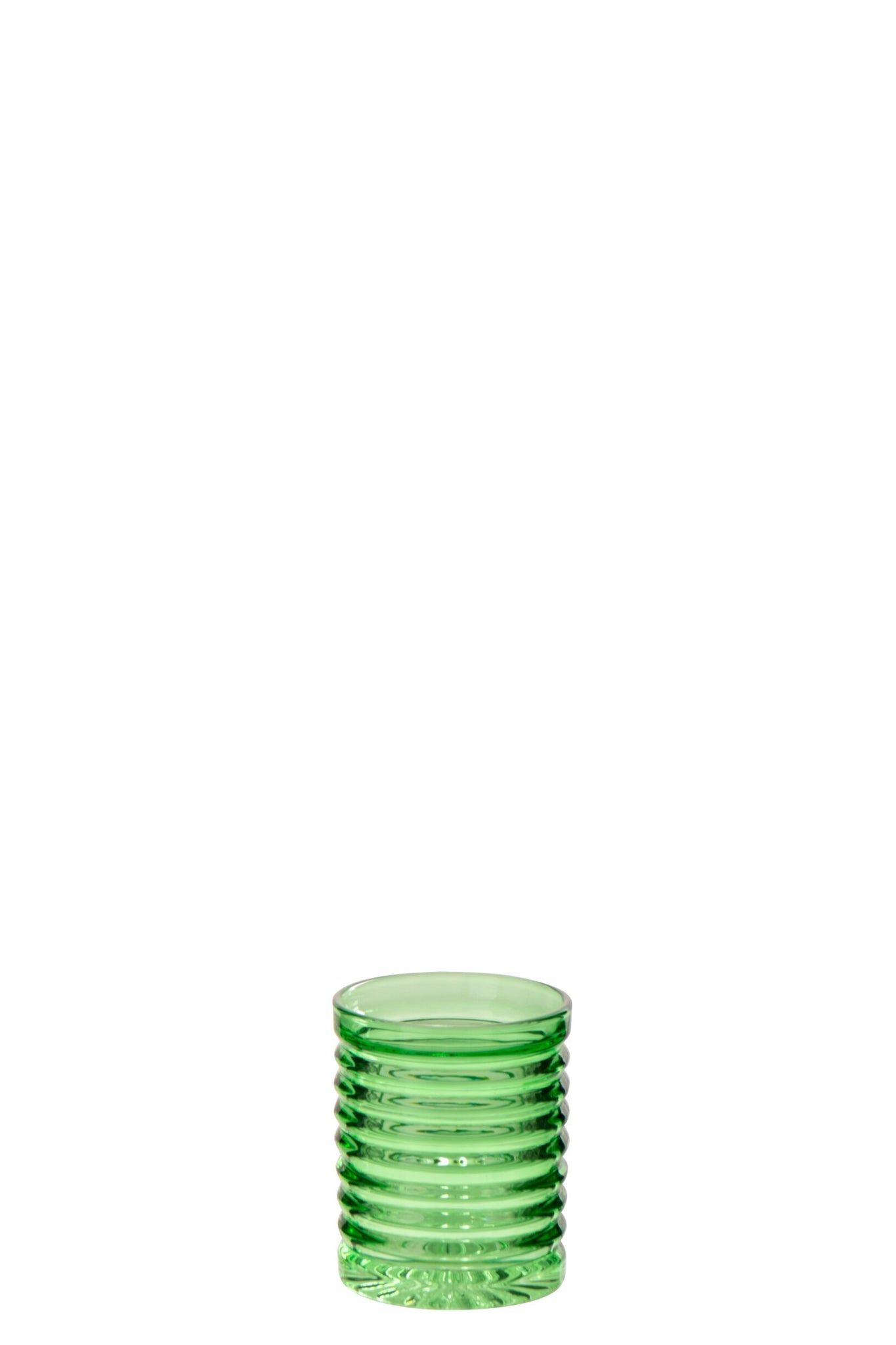 J-Line Geriffeltes Wasserglas Grün