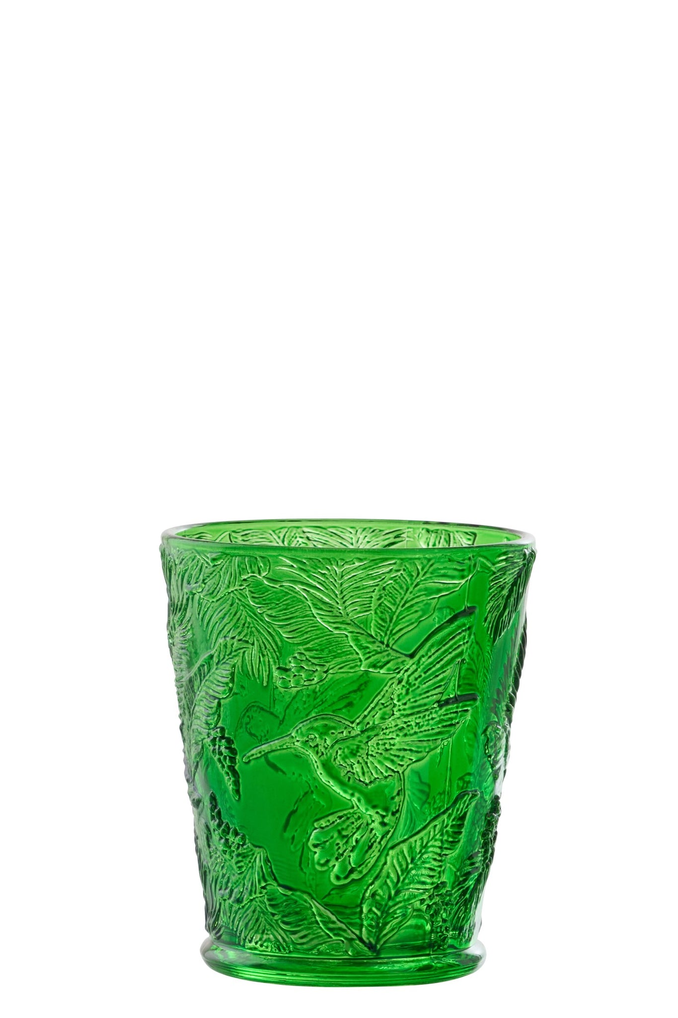 J-Line Wasserglas Vögel Grün