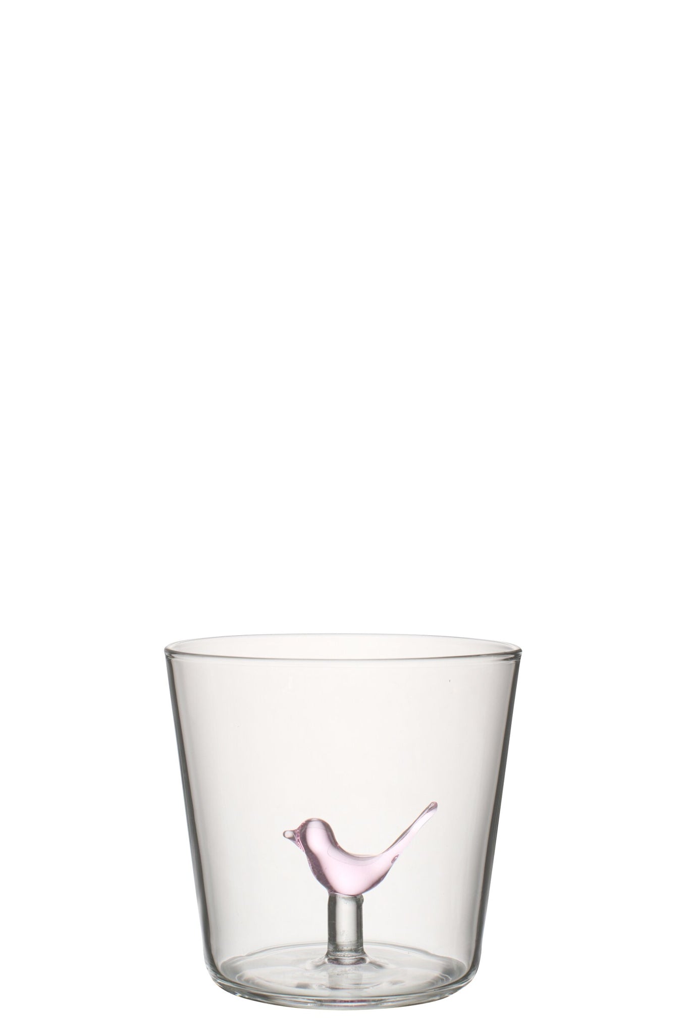 J-Line Waterglas 30 Cl Vogel Lichtroze/Transparant