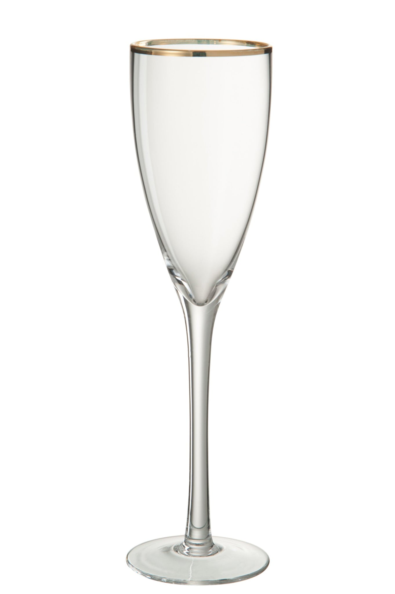 J-Line Champagnerglas Goldrand Transparent/Gold