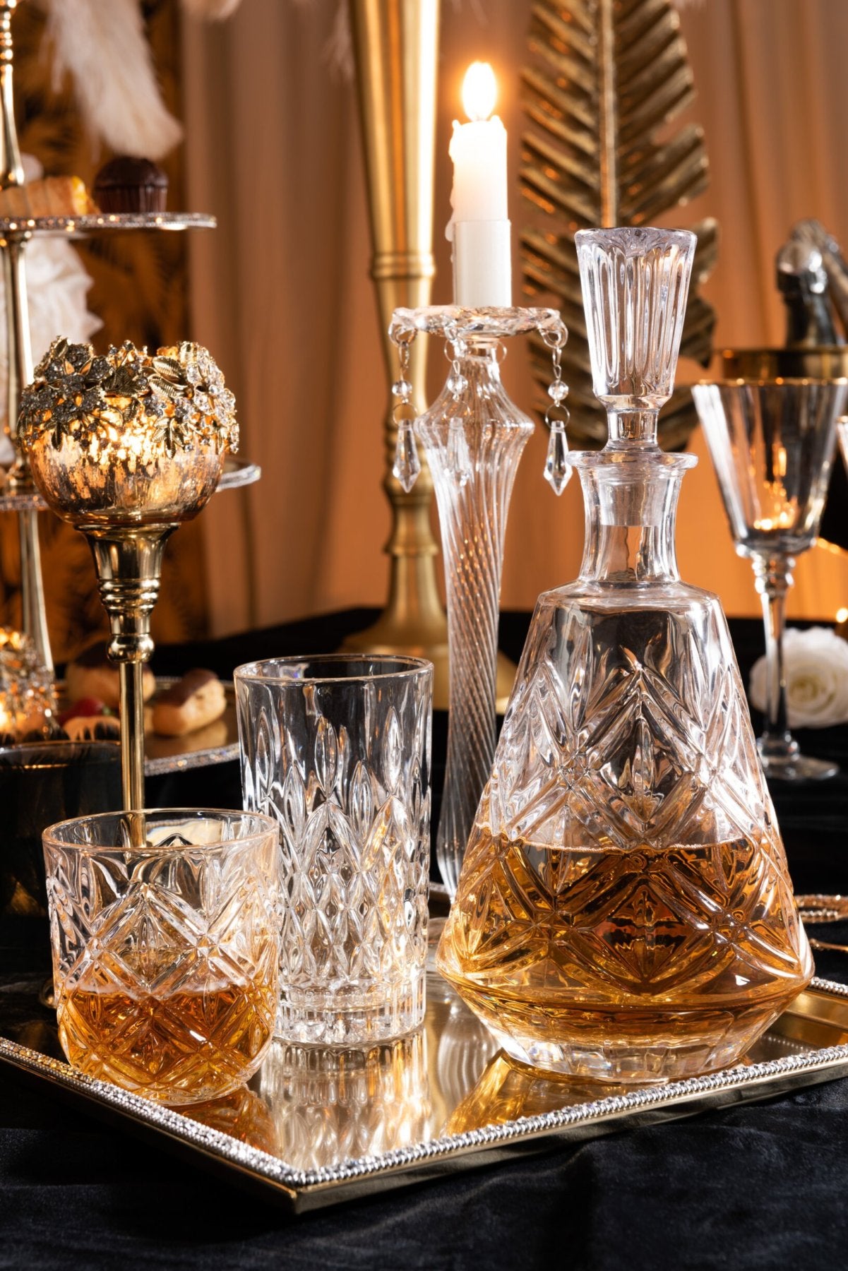 J-Line Anna Hohes Wasserglas Transparent