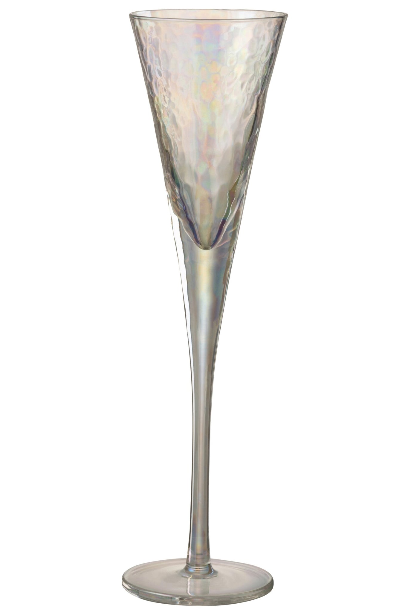J-Line Unregelmäßiges Champagnerglas Transparent