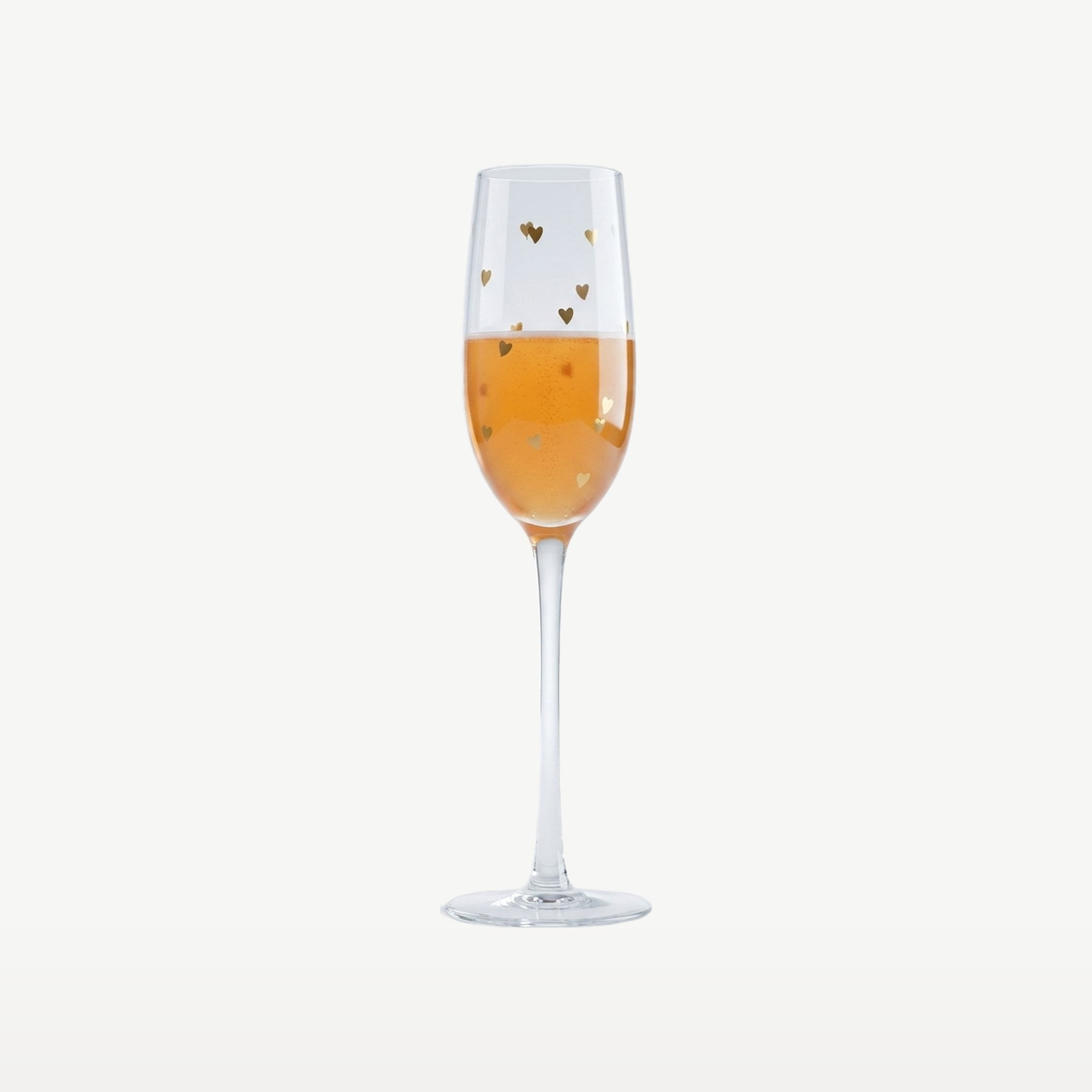 J-Line Champagneglas 22 Cl Hart Transparant/Goud - Glazen.nl