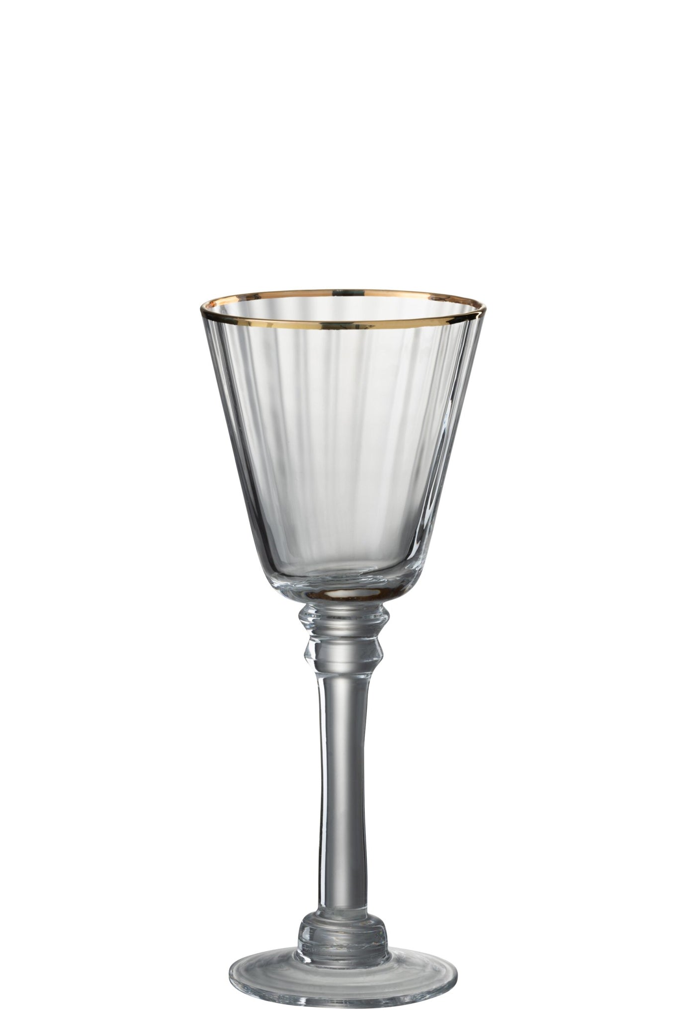 J-Line White Wine Glass with Gold Rim Transparent/Gold