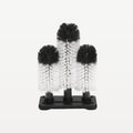Bar Professional Gläserbürsten-Set 3-teilig mit Fuß 18x25 cm