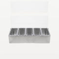 Bar Professional Stainless Steel Condiment Holder 6 Compartments