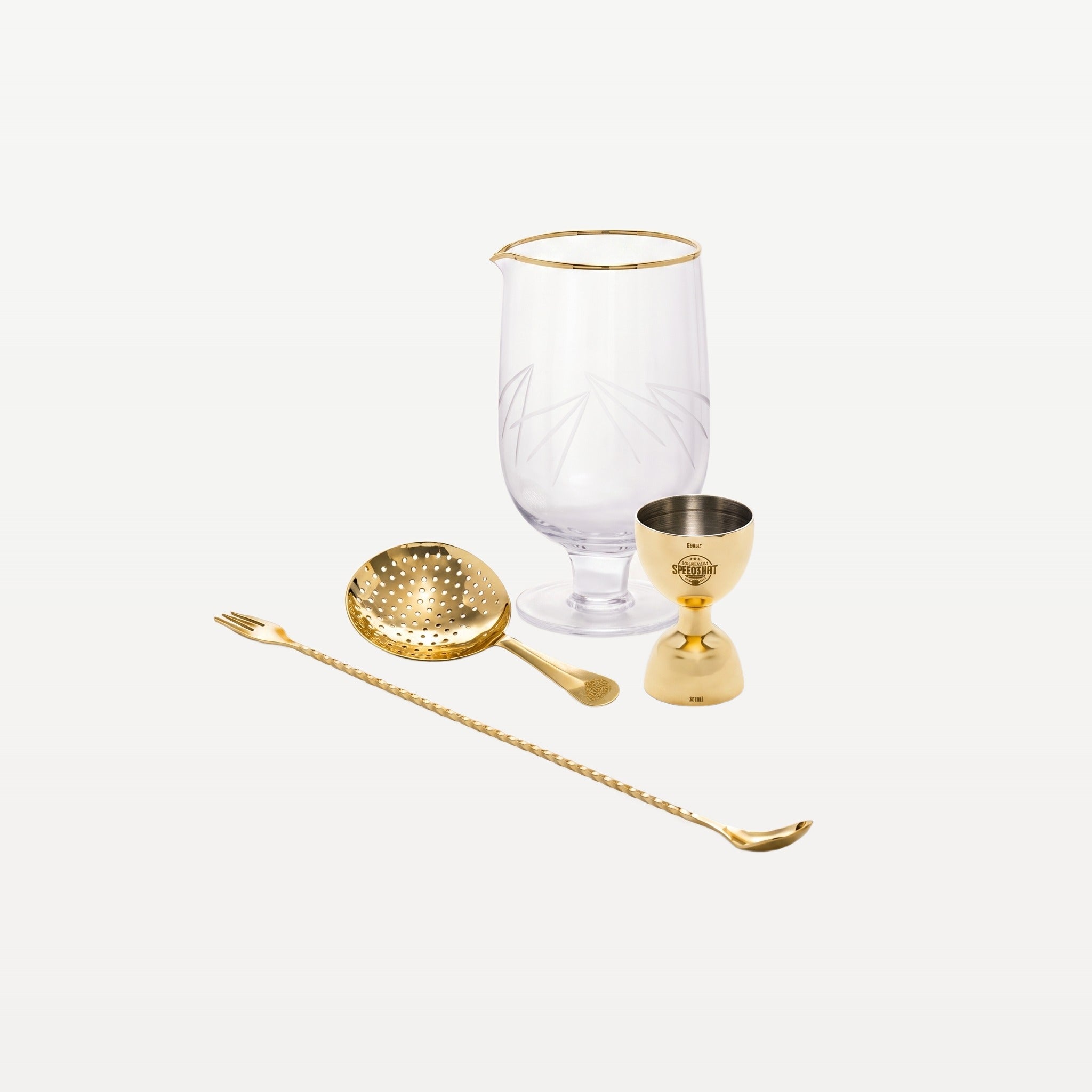 Bar Professional Speakeasy Mixing Set Goud 4-Delig