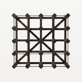 Bar Professional Wine Rack, 16 Bottles, Dark Oak, Metal