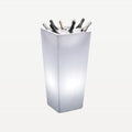 Bar Professional Totem-Weinkühler mit LED, weiß, quadratisch, 100 cm