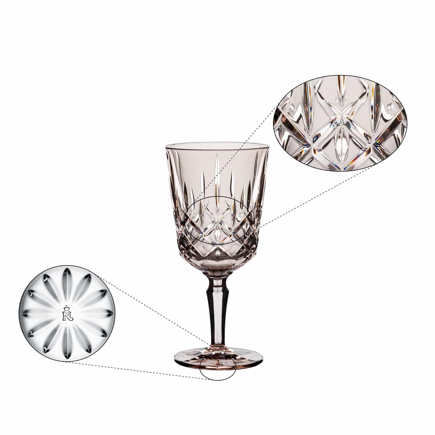 Nachtmann Noblesse Wijnglas 35,5 Cl Taupe - 2 Stuks - Glazen.nl