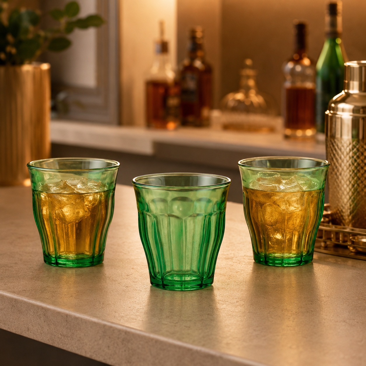 Duralex Picardie Trinkbecher 25 cl Grün – 6 Stück