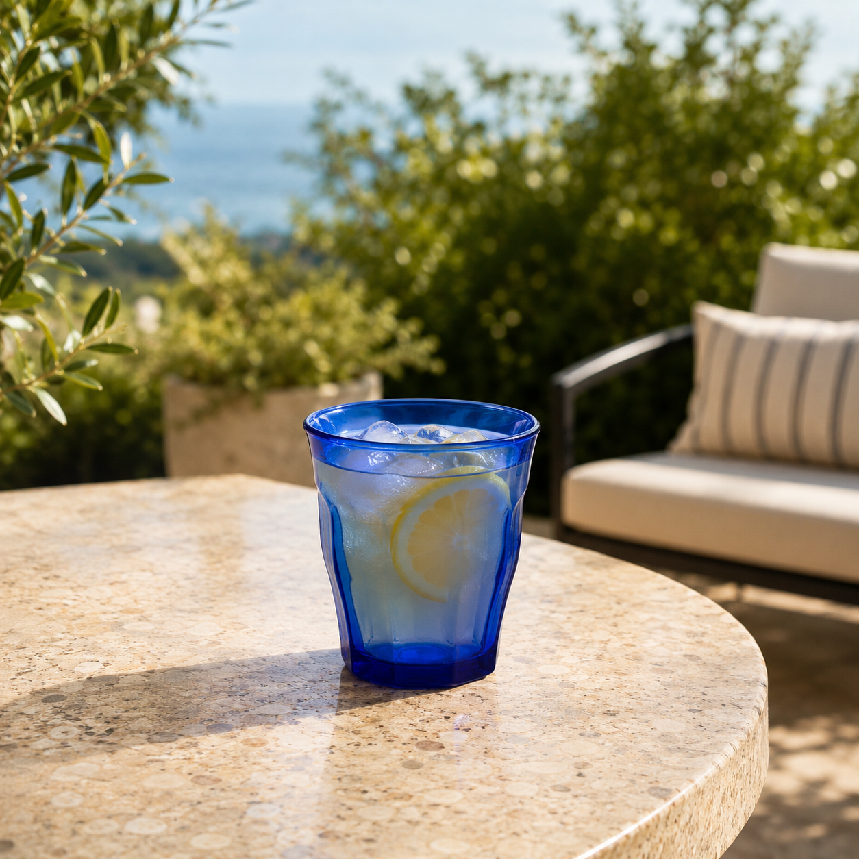Duralex Picardie Trinkbecher 25 cl Blau – 6 Stück