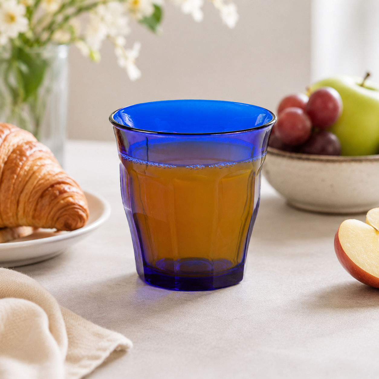 Duralex Picardie Trinkbecher 25 cl Blau – 6 Stück
