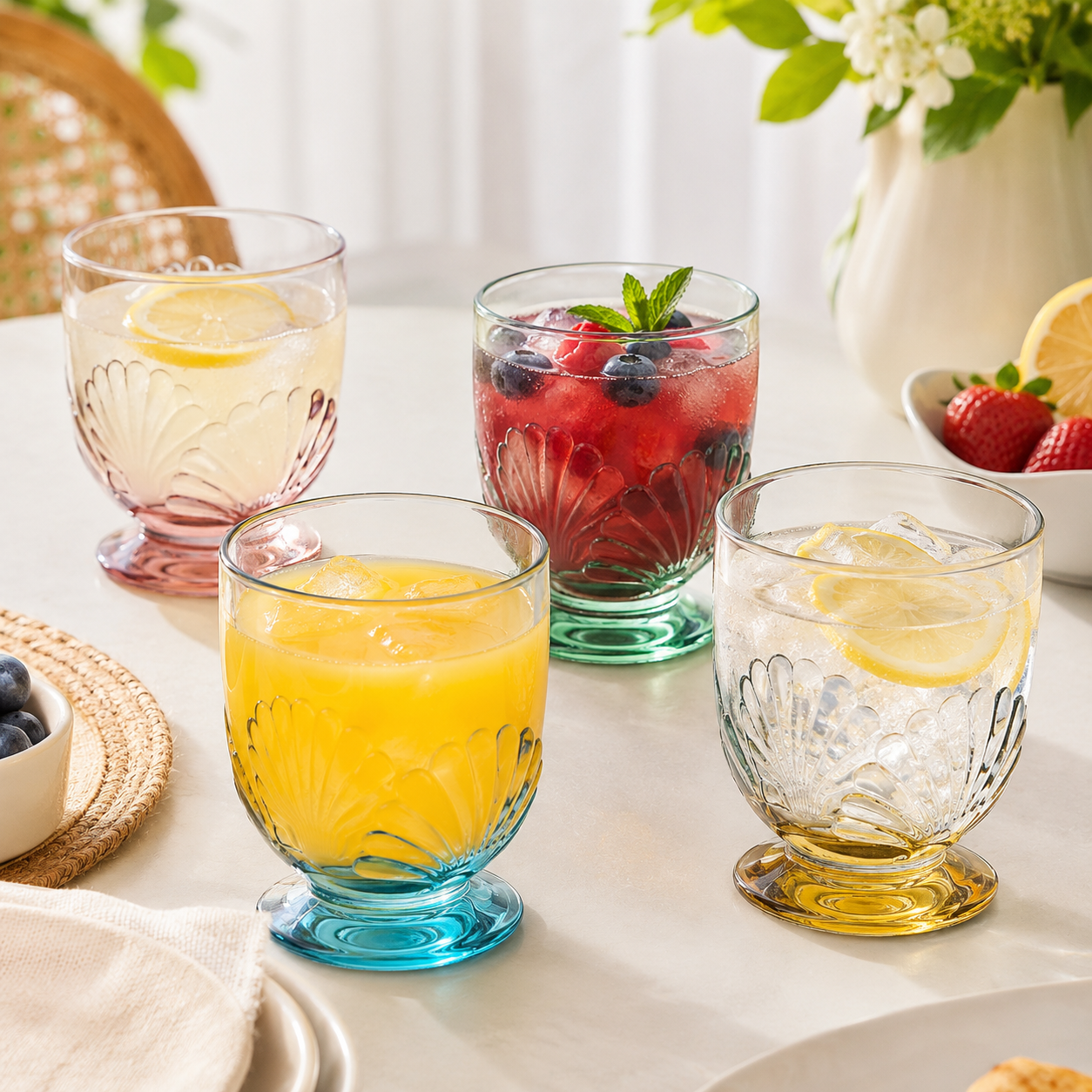 La Rochere Belle Wassergläser Sortiert 4 Farben 32 Cl - 4 Stück