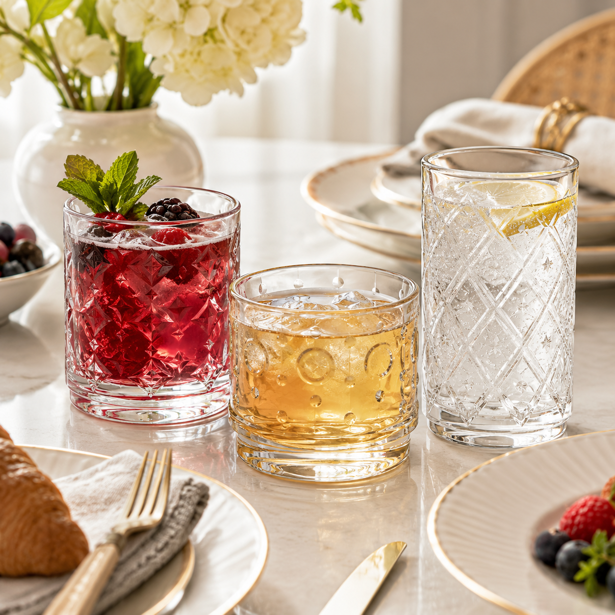 RCR Circus Becherglas-Set mit 3 Gläsern