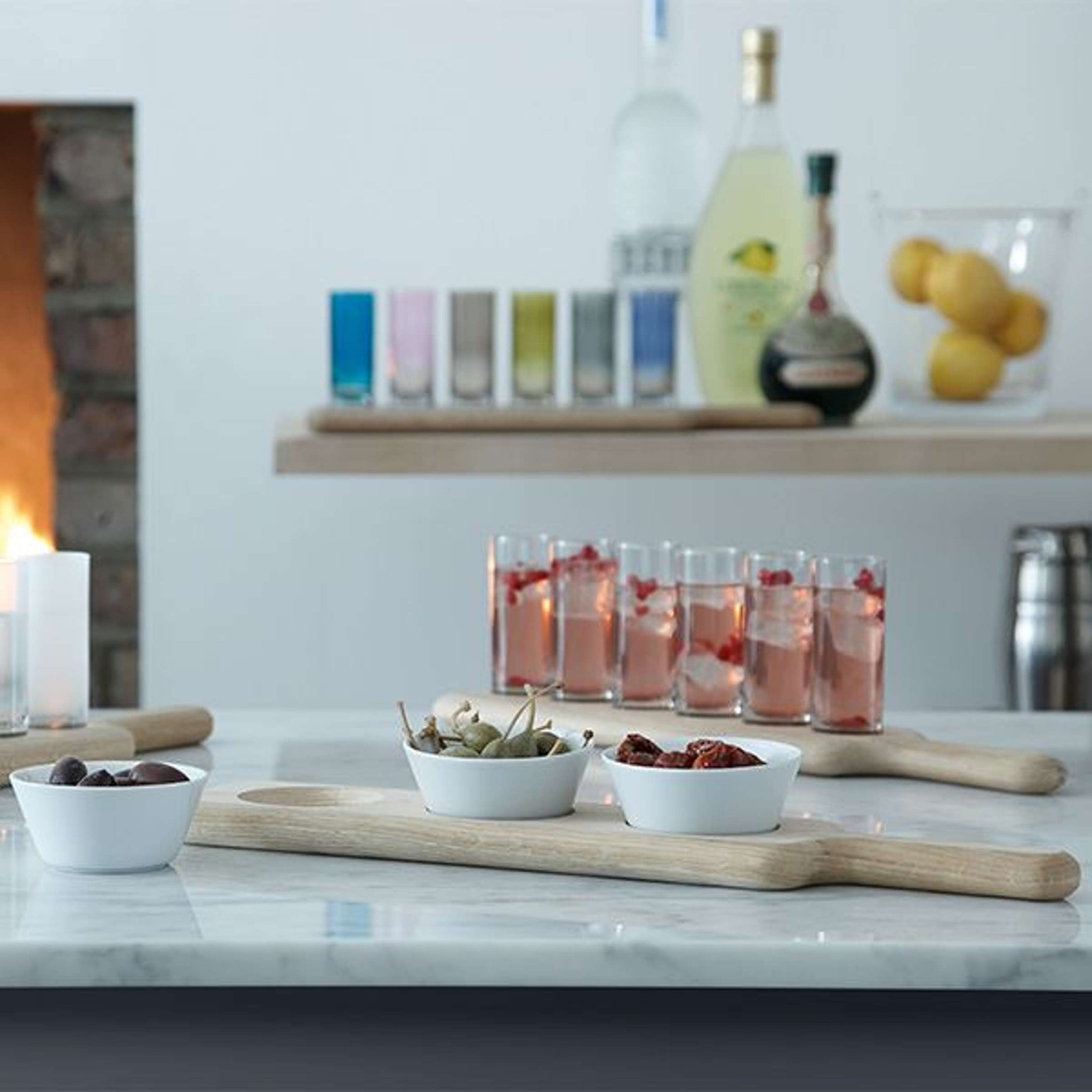 L.S.A. Paddle Wodka-Set mit Servierbrett, sortiert – 12 Stück