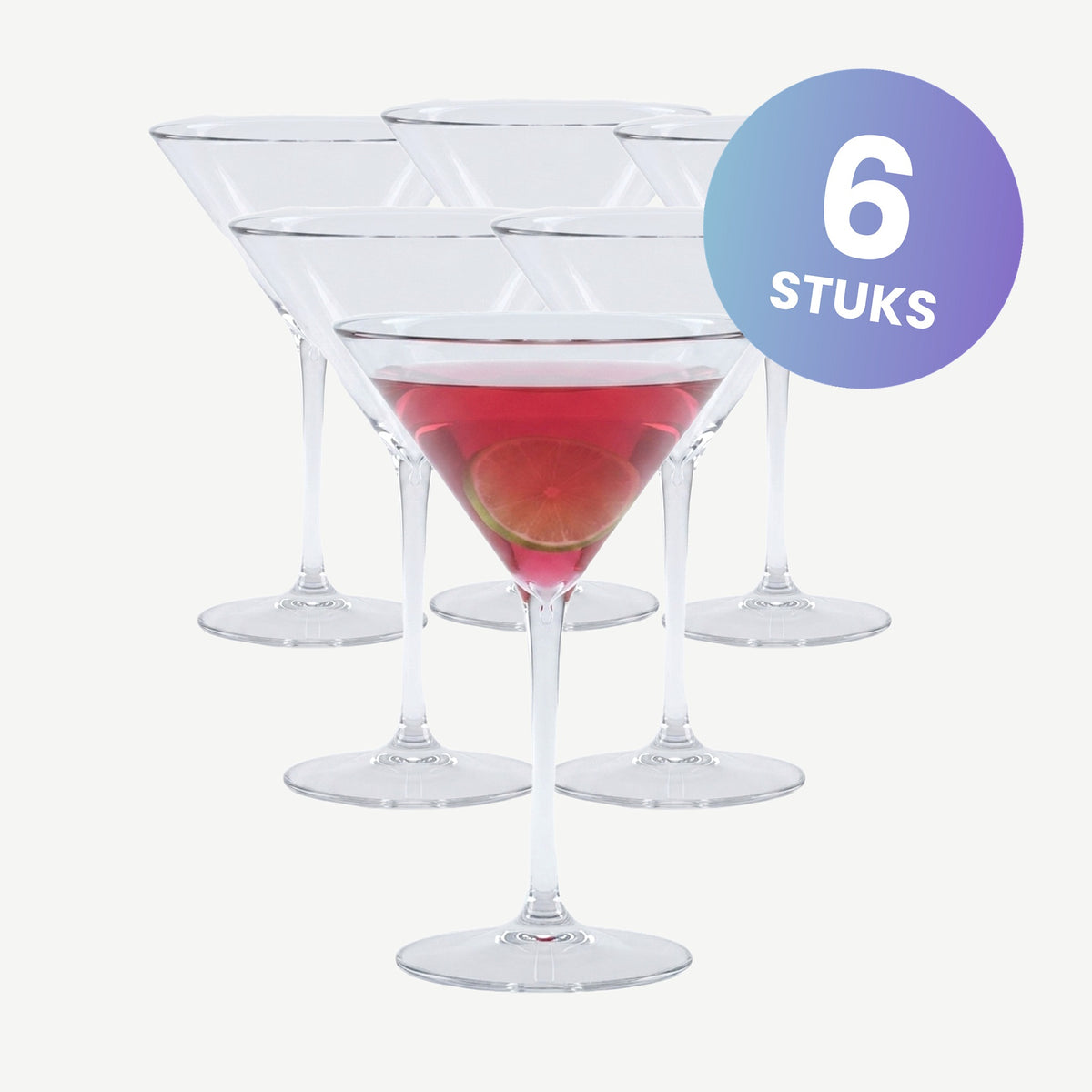 Bar Professional Martini Cocktailglas 24,5 Cl - set van 6 glazen