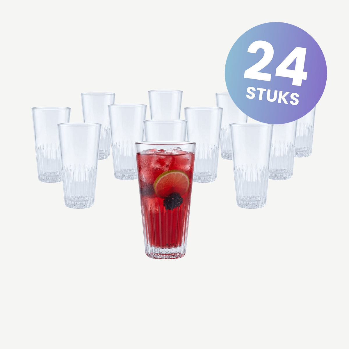 Bar Professional Milano Borrelglas Kunststof 17 Cl - set van 24 glazen