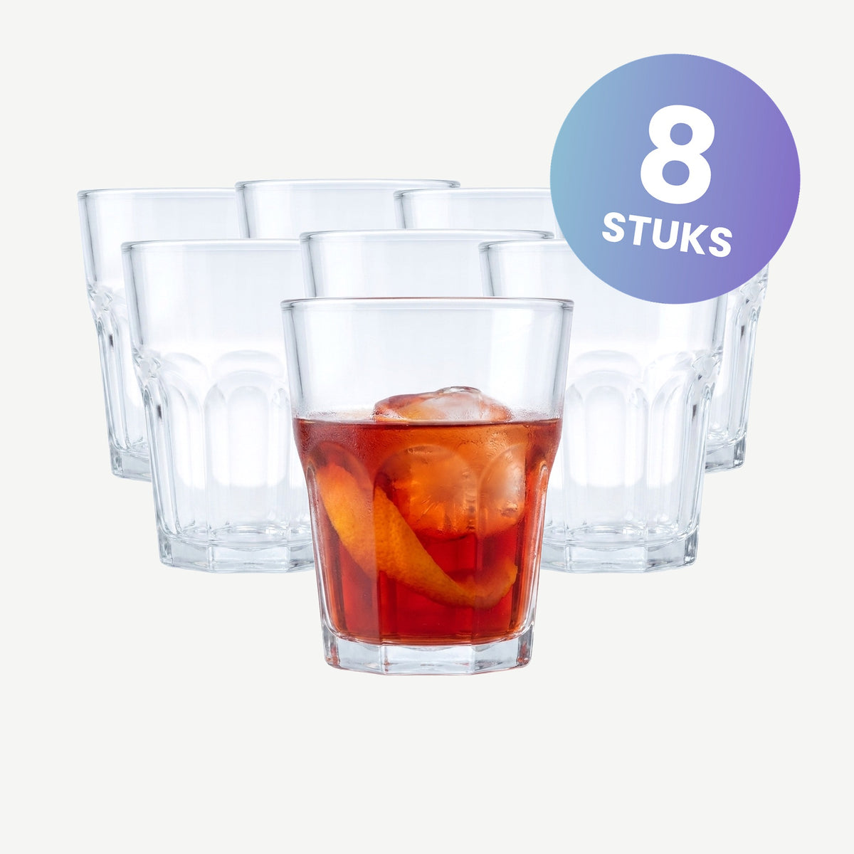 Bar Professional Rox Tumbler Transparant 30 Cl - set van 8 glazen