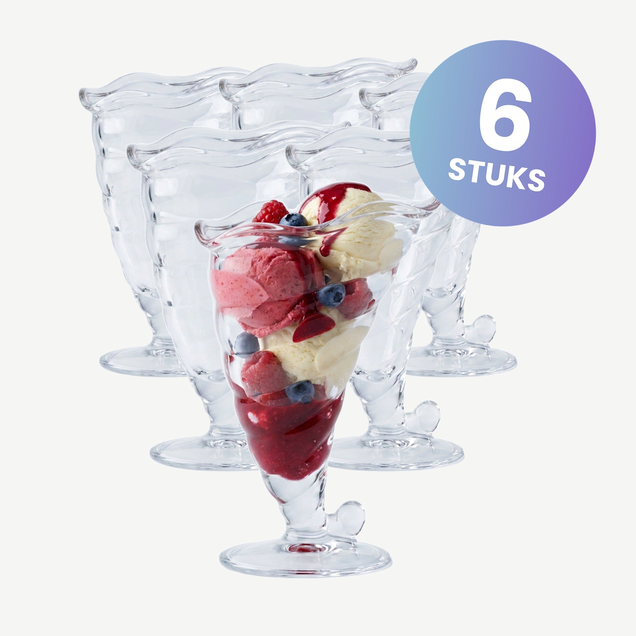 Bormioli Rocco Fortuna Ijsglas 32 Cl - set van 6 glazen