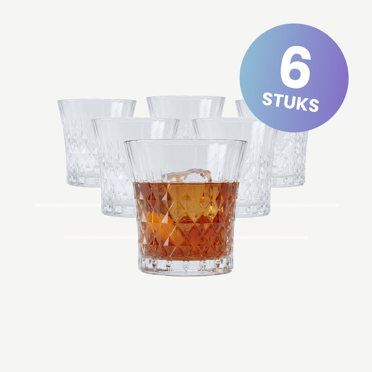 Eclat Lady Diamond Tumbler 27 Cl - set van 6 glazen
