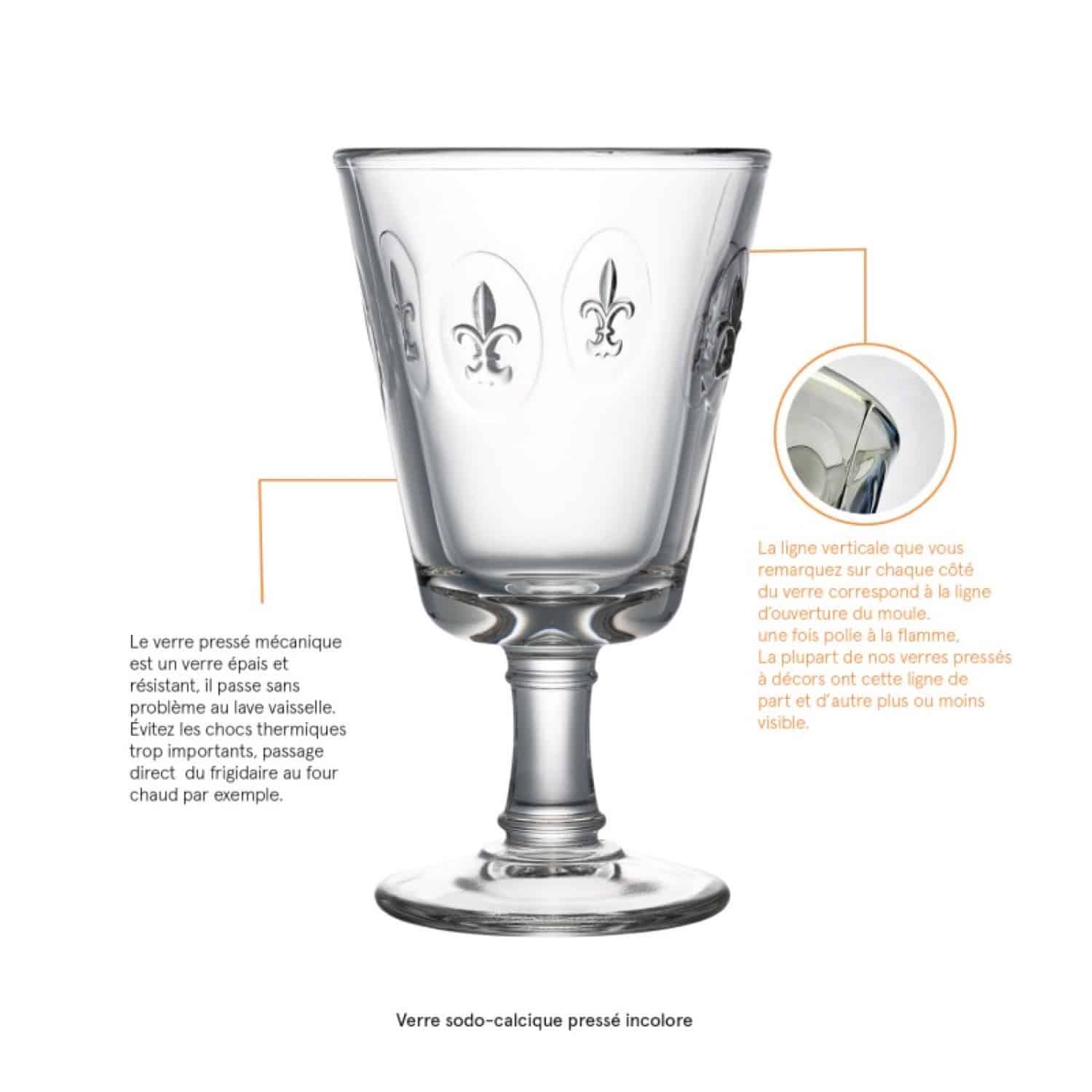 La Rochère Fleur De Lys Wijn/Waterglas 24 cl - 6 Stuks - Glazen.nl
