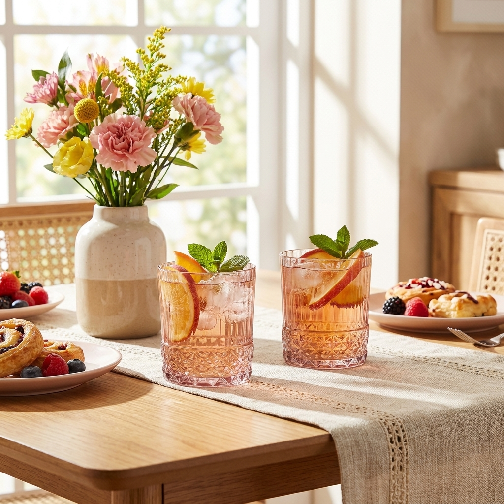 Bormioli Rocco America'20S Tumbler 37 Cl Roze - 6 Stuks - Glazen.nl