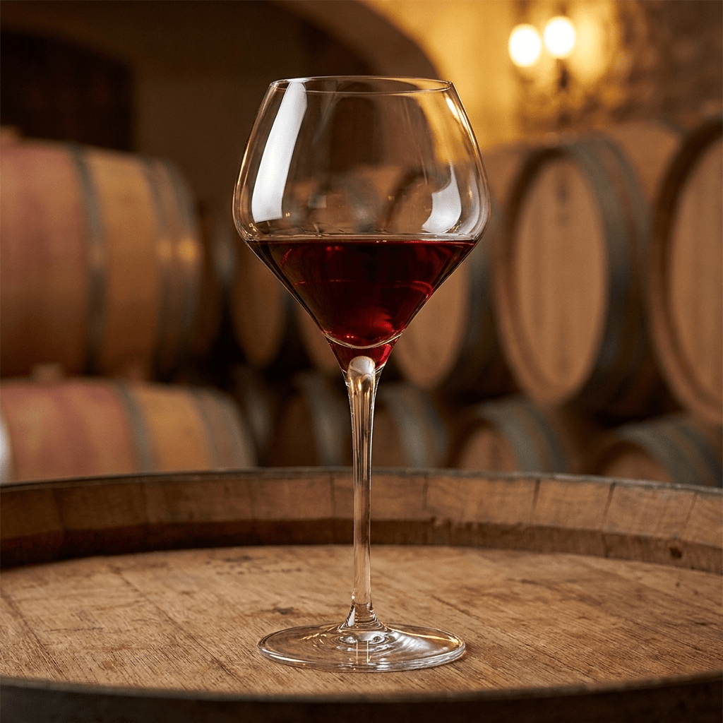 Red wine glasses