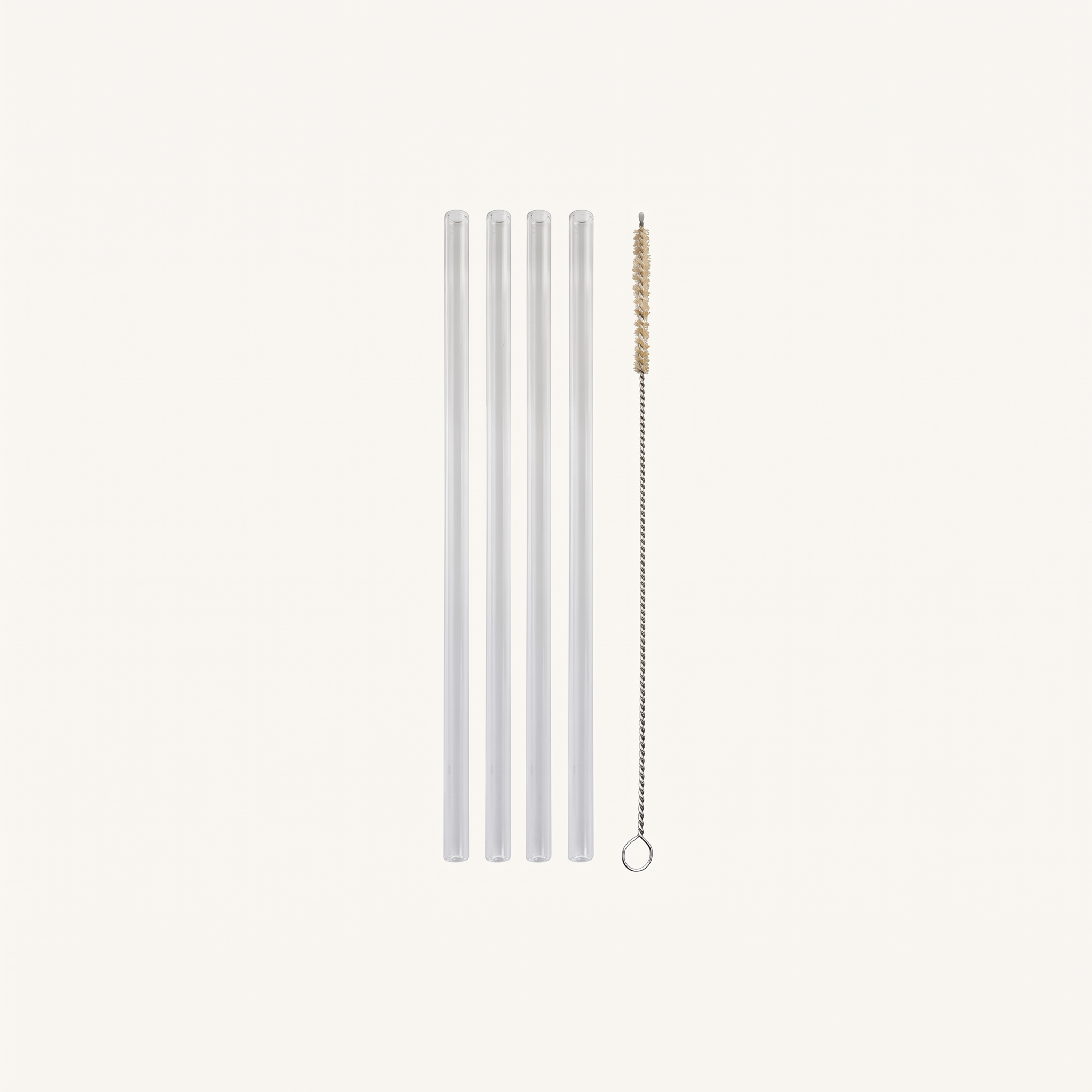 Bar Professional Glazen Rietjes 14 cm met Reinigingsborstel Set