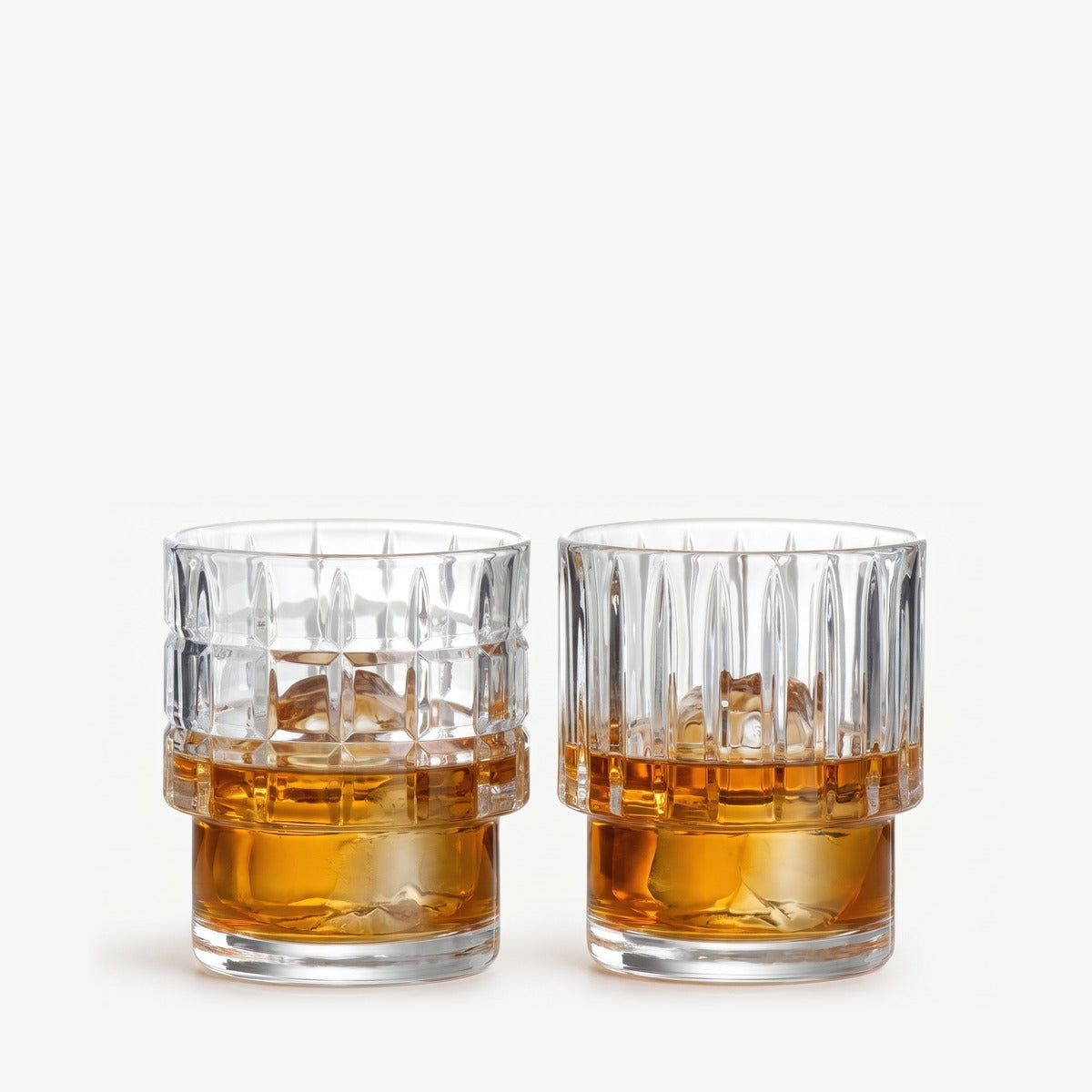 J-Line Duet Whiskyglas Transparant Assorti - 2 Stuks gevuld