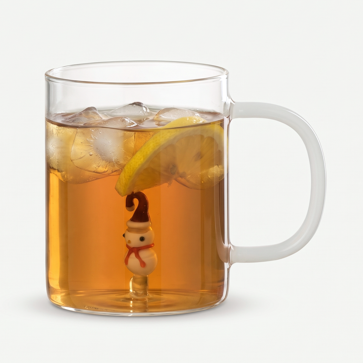 J-Line Waterglas 42 Cl Sneeuwpop Transparant/Assorti gevuld met ijsthee