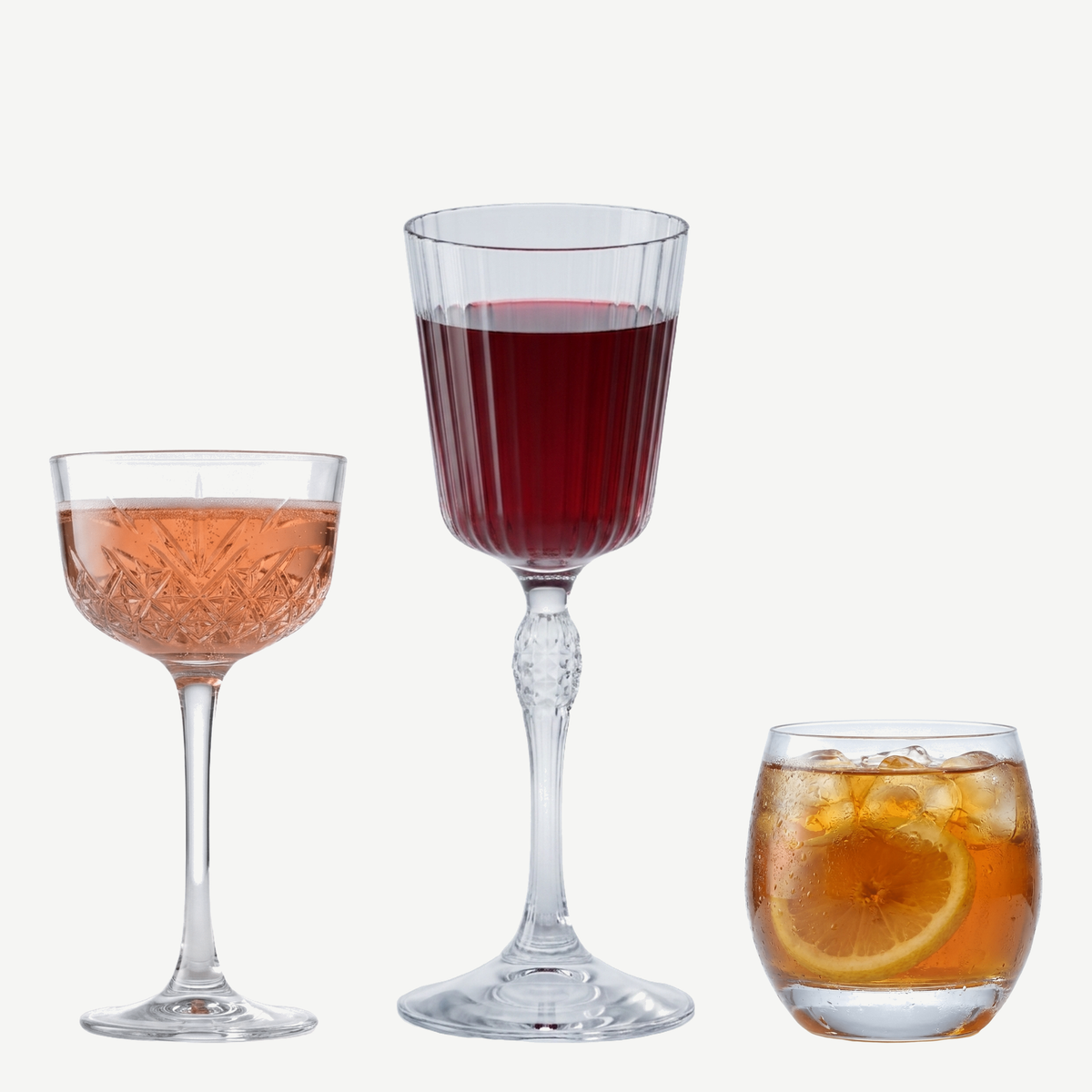 Kerstbox 16 delig met coupes, likeurglazen en amuseglazen