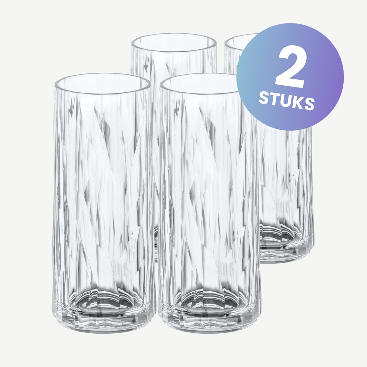 Koziol Superglas Club No. 03 Longdrinkglas 25 Cl - set van 2 glazen